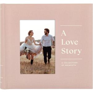 imageMCS The Story of Us Photo Album Holds 200 4x6 Photos with Memo Space Tan Linen Cover Clear SideLoading Pockets  Scrapbook Style Keepsake for Weddings Anniversaries ampamp More  A Thoughtful GiftLove Story