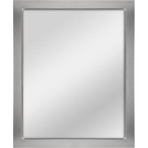 imageMCS Thin Gallery Large Wall Mirror Modern Rectangle Mirror Home Decor for Living Room Bedroom or Bathroom 274 by 334 Inch White WoodgrainSilver