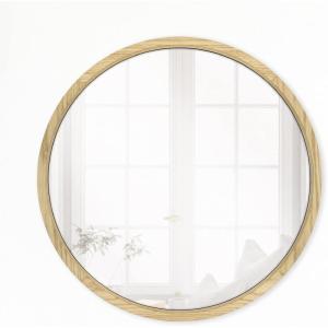 imageMaster ampamp Co Luna Large Wall Mirror Minimalist Home Decor Rectangle Mirror with Rounded Corners for Living Room Bedroom or Bathroom 18 by 28 Inch Natural WoodRound