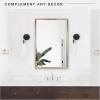 imageMCS Micro Rope Front Loaded Wall Mirror 20x30 Tarnished Brass