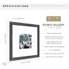 imageMCS Studio Gallery Classic 16x16 Picture Frame Black Woodgrain Vertical ampamp Horizontal Wall Hanging Large Picture Frame for Photos Posters ampamp Art Prints 1Pack