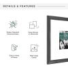imageMCS Studio Gallery Classic 16x16 Picture Frame Black Woodgrain Vertical ampamp Horizontal Wall Hanging Large Picture Frame for Photos Posters ampamp Art Prints 1Pack