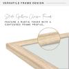 imageMCS Studio Gallery Classic 8x8 Picture Frame Natural Woodgrain Vertical ampamp Horizontal Wall Hanging Large Picture Frame for Photos Posters ampamp Art Prints 1Pack