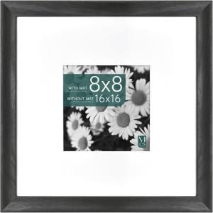 imageMCS Studio Gallery Classic 16x16 Picture Frame Black Woodgrain Vertical ampamp Horizontal Wall Hanging Large Picture Frame for Photos Posters ampamp Art Prints 1Pack