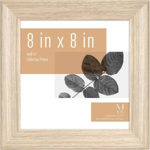 imageMCS Studio Gallery Classic 8x8 Picture Frame Natural Woodgrain Vertical ampamp Horizontal Wall Hanging Large Picture Frame for Photos Posters ampamp Art Prints 1Pack