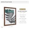 image:imageMCS Studio Gallery 18x24 Poster Frame White Woodgrain Engineered Wood Vertical amp Horizontal Wall Hanging Large Picture Frame for Photos Posters amp Art Prints 1PackWalnut Woodgrain
