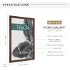 image:imageMCS Studio Gallery 18x24 Poster Frame White Woodgrain Engineered Wood Vertical amp Horizontal Wall Hanging Large Picture Frame for Photos Posters amp Art Prints 1PackWalnut Woodgrain