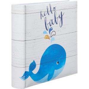 image:imageMCS 200Pocket Baby 4x6 Photo Album with Writing Space 85 x 85 Inches Baby Blue Whale