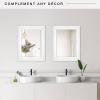 image:imageMCS Simplicity 215x255 Large Wall Mirror Black amp Beveled Detail Mirror Vertical amp Horizontal Wall Hanging Mirror for Bathroom Bedroom amp LivingroomWhite