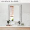 image:imageMCS Simplicity 215x255 Large Wall Mirror Black amp Beveled Detail Mirror Vertical amp Horizontal Wall Hanging Mirror for Bathroom Bedroom amp LivingroomChampagne Silver