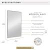 image:imageMCS Simplicity 215x255 Large Wall Mirror Black amp Beveled Detail Mirror Vertical amp Horizontal Wall Hanging Mirror for Bathroom Bedroom amp LivingroomBrushed Nickel