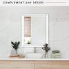 image:imageMCS Simplicity 215x255 Large Wall Mirror Black amp Beveled Detail Mirror Vertical amp Horizontal Wall Hanging Mirror for Bathroom Bedroom amp LivingroomWhite