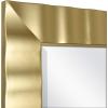 image:imageMCS Simplicity 215x255 Large Wall Mirror Black amp Beveled Detail Mirror Vertical amp Horizontal Wall Hanging Mirror for Bathroom Bedroom amp LivingroomBrass
