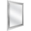 image:imageMCS Simplicity 215x255 Large Wall Mirror Black amp Beveled Detail Mirror Vertical amp Horizontal Wall Hanging Mirror for Bathroom Bedroom amp LivingroomWhite and Woven Silver