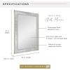 image:imageMCS Simplicity 215x255 Large Wall Mirror Black amp Beveled Detail Mirror Vertical amp Horizontal Wall Hanging Mirror for Bathroom Bedroom amp LivingroomChampagne Silver