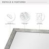 image:imageMCS Simplicity 215x255 Large Wall Mirror Black amp Beveled Detail Mirror Vertical amp Horizontal Wall Hanging Mirror for Bathroom Bedroom amp LivingroomBrushed Nickel