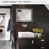image:imageMCS Simplicity 215x255 Large Wall Mirror Black amp Beveled Detail Mirror Vertical amp Horizontal Wall Hanging Mirror for Bathroom Bedroom amp LivingroomBrushed Nickel
