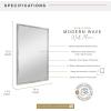 image:imageMCS Simplicity 215x255 Large Wall Mirror Black amp Beveled Detail Mirror Vertical amp Horizontal Wall Hanging Mirror for Bathroom Bedroom amp LivingroomBrushed Nickel