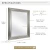 image:imageMCS Simplicity 215x255 Large Wall Mirror Black amp Beveled Detail Mirror Vertical amp Horizontal Wall Hanging Mirror for Bathroom Bedroom amp LivingroomBrushed Nickel