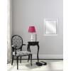 image:imageMCS Simplicity 215x255 Large Wall Mirror Black amp Beveled Detail Mirror Vertical amp Horizontal Wall Hanging Mirror for Bathroom Bedroom amp LivingroomWhite Wood Grain With Silver Trim Finish
