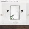 image:imageMCS Simplicity 215x255 Large Wall Mirror Black amp Beveled Detail Mirror Vertical amp Horizontal Wall Hanging Mirror for Bathroom Bedroom amp LivingroomBrushed Nickel