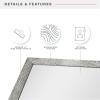 image:imageMCS Simplicity 215x255 Large Wall Mirror Black amp Beveled Detail Mirror Vertical amp Horizontal Wall Hanging Mirror for Bathroom Bedroom amp LivingroomBrushed Nickel