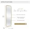 image:imageMCS Simplicity 215x255 Large Wall Mirror Black amp Beveled Detail Mirror Vertical amp Horizontal Wall Hanging Mirror for Bathroom Bedroom amp LivingroomBrass