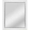 image:imageMCS Simplicity 215x255 Large Wall Mirror Black amp Beveled Detail Mirror Vertical amp Horizontal Wall Hanging Mirror for Bathroom Bedroom amp LivingroomWhite Wood Grain With Silver Trim Finish