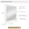 image:imageMCS Simplicity 215x255 Large Wall Mirror Black amp Beveled Detail Mirror Vertical amp Horizontal Wall Hanging Mirror for Bathroom Bedroom amp LivingroomWhite