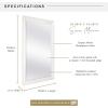 image:imageMCS Simplicity 215x255 Large Wall Mirror Black amp Beveled Detail Mirror Vertical amp Horizontal Wall Hanging Mirror for Bathroom Bedroom amp LivingroomWhite Woodgrain