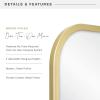image:imageMCS Simplicity 215x255 Large Wall Mirror Black amp Beveled Detail Mirror Vertical amp Horizontal Wall Hanging Mirror for Bathroom Bedroom amp LivingroomBrass