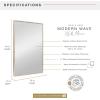 image:imageMCS Simplicity 215x255 Large Wall Mirror Black amp Beveled Detail Mirror Vertical amp Horizontal Wall Hanging Mirror for Bathroom Bedroom amp LivingroomBrass