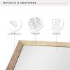 image:imageMCS Simplicity 215x255 Large Wall Mirror Black amp Beveled Detail Mirror Vertical amp Horizontal Wall Hanging Mirror for Bathroom Bedroom amp LivingroomBrass