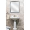 image:imageMCS Simplicity 215x255 Large Wall Mirror Black amp Beveled Detail Mirror Vertical amp Horizontal Wall Hanging Mirror for Bathroom Bedroom amp LivingroomWhite and Woven Silver