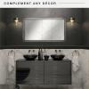 image:imageMCS Simplicity 215x255 Large Wall Mirror Black amp Beveled Detail Mirror Vertical amp Horizontal Wall Hanging Mirror for Bathroom Bedroom amp LivingroomBrushed Nickel