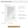 image:imageMCS Simplicity 215x255 Large Wall Mirror Black amp Beveled Detail Mirror Vertical amp Horizontal Wall Hanging Mirror for Bathroom Bedroom amp LivingroomWhite
