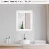 image:imageMCS Simplicity 215x255 Large Wall Mirror Black amp Beveled Detail Mirror Vertical amp Horizontal Wall Hanging Mirror for Bathroom Bedroom amp LivingroomWhite