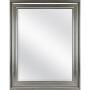 image:imageMCS Simplicity 215x255 Large Wall Mirror Black amp Beveled Detail Mirror Vertical amp Horizontal Wall Hanging Mirror for Bathroom Bedroom amp LivingroomBrushed Nickel