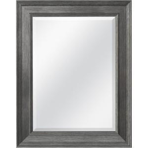 image:imageMCS Simplicity 215x255 Large Wall Mirror Black amp Beveled Detail Mirror Vertical amp Horizontal Wall Hanging Mirror for Bathroom Bedroom amp LivingroomPewter