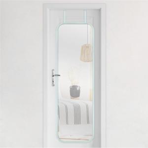 image:imageMCS Simplicity 215x255 Large Wall Mirror Black amp Beveled Detail Mirror Vertical amp Horizontal Wall Hanging Mirror for Bathroom Bedroom amp LivingroomLight Aqua