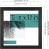 image:imageMCS Studio Gallery 12x12 Picture Frame Black Woodgrain Wall Hanging amp Easel for Tabletop Display Square Photo Frame for Photos Posters amp Art Prints 2Pack