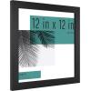 image:imageMCS Studio Gallery 12x12 Picture Frame Black Woodgrain Wall Hanging amp Easel for Tabletop Display Square Photo Frame for Photos Posters amp Art Prints 2Pack
