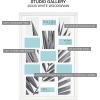 image:imageMCS Studio Gallery 20x30 Collage Picture Frame White Woodgrain Rectangle Photo Frame for 15 Photos 2Pack