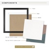 image:imageMCS Gallery Wooden Picture Frame for Canvas Art Boards Photos and more Black 10x10 Inch