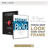 image:imageMCS Format Frame FrontLoading Matted Picture Frame 8 x 10 matted to 35 x5 BlackBlack
