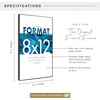 image:imageMCS Format Frame FrontLoading Matted Picture Frame 8 x 10 matted to 35 x5 BlackBlack
