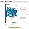 image:imageMCS Format Frame FrontLoading Matted Picture Frame 8 x 10 matted to 35 x5 BlackBlack