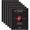 image:imageMCS Format Frame FrontLoading Matted Picture Frame 8 x 10 matted to 35 x5 BlackWhite