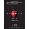 image:imageMCS Format Frame FrontLoading Matted Picture Frame 8 x 10 matted to 35 x5 BlackWhite