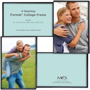 image:imageMCS 4x6 Inch Format Frame Collage 4 Openings Black 47675